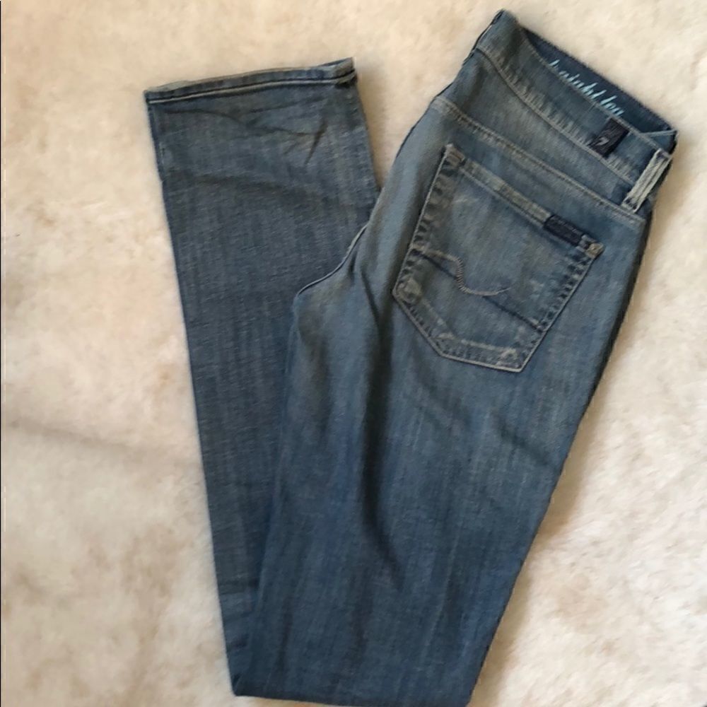 7 for all mankind straight leg jean size 27